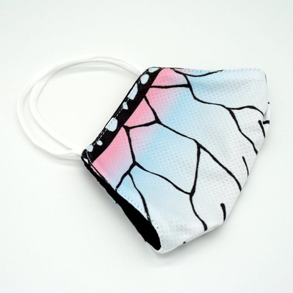 Blue pink Kocho Face mask kimono face mask - Picture 3 of 3